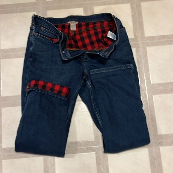 EUC WOMEN’S SIZE 14 X 31 DULUTH TRADING CO FLANNEL LINED DENIM JEANS - Picture 7 of 8